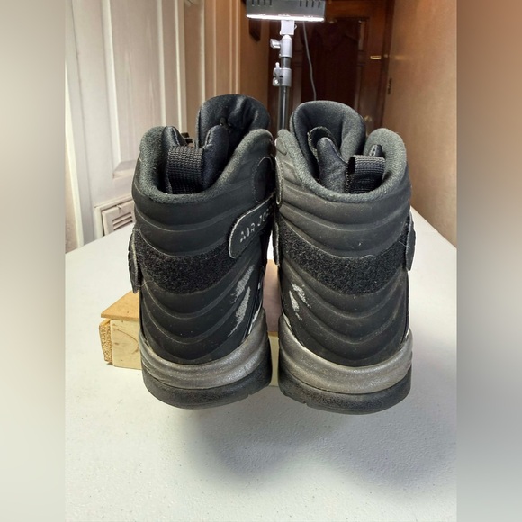 Size 12 - Air Jordan 8 Retro 2015 Chrome Black Grey Suede (305381-003) - Picture 13 of 16